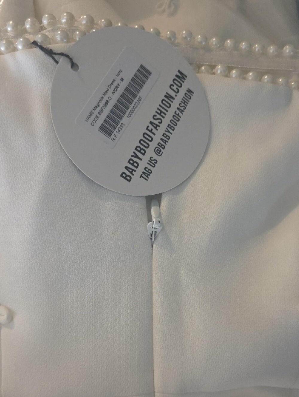 Babyboo Magnolia Maxi Weeding Ivory Bow Dress - Picture 8 of 15